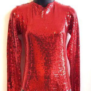 Red Sequin bodysuit